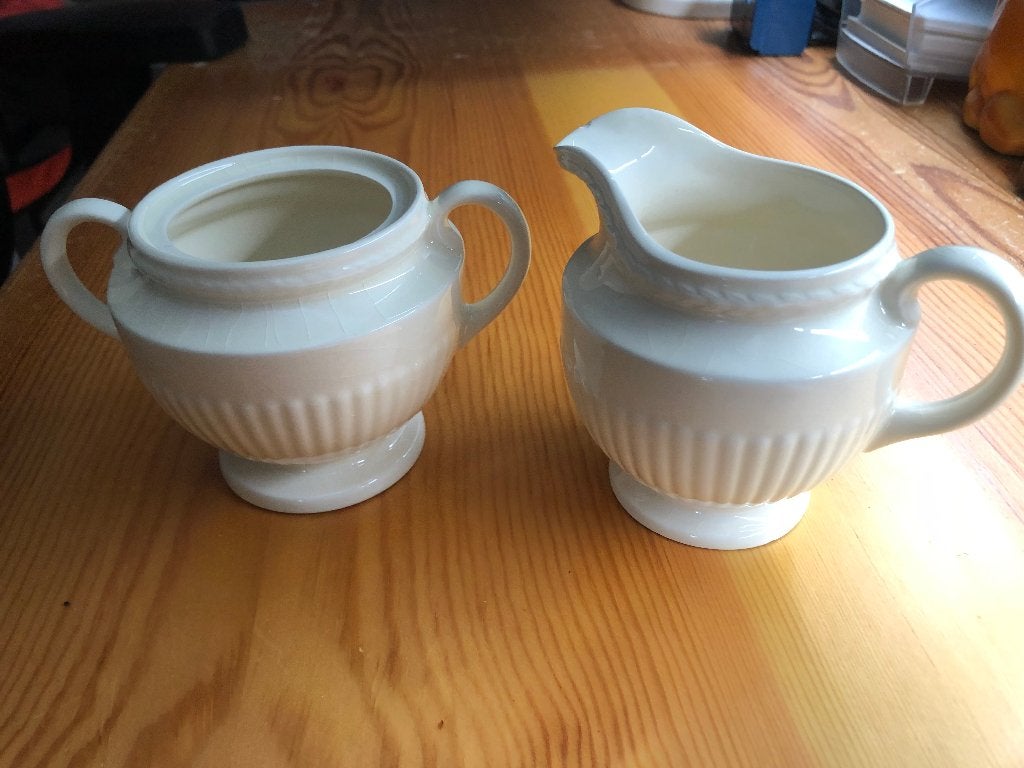 Vintage Wedgwood Edme Suiker & Melk Set, Gebruikt, Overige typen, Vintage, Ophalen of Verzenden