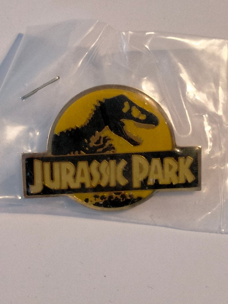 Jurassic Park film tv dino dinosaurus pin vintage logo, Ophalen of Verzenden, Zo goed als nieuw, Overige onderwerpen