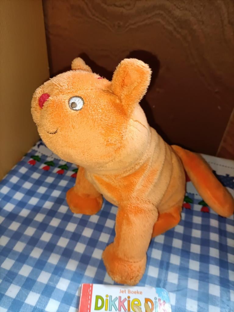 Dikkie Dik knuffel 24 cm groot + boekje, Ophalen of Verzenden, Zo goed als nieuw, Overige typen