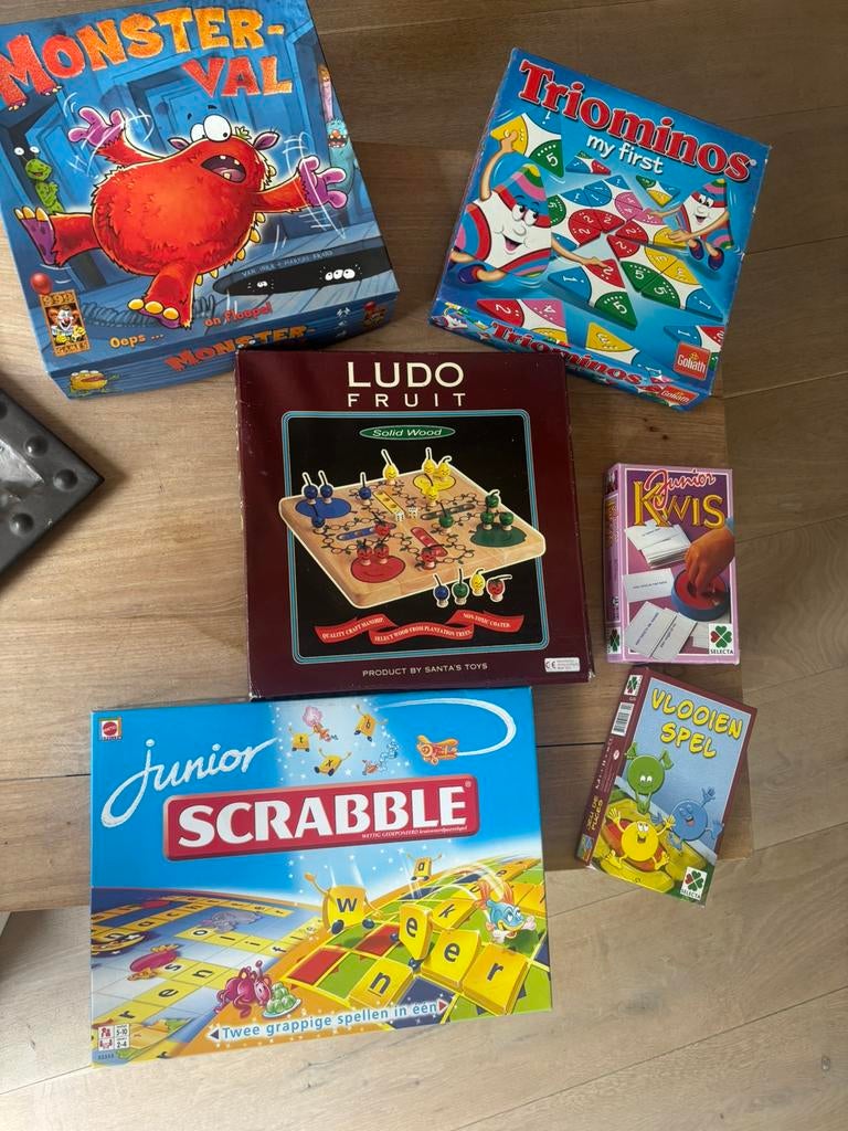 Diverse gezelschapsspellen voor kinderen te koop, Ophalen of Verzenden, Zo goed als nieuw