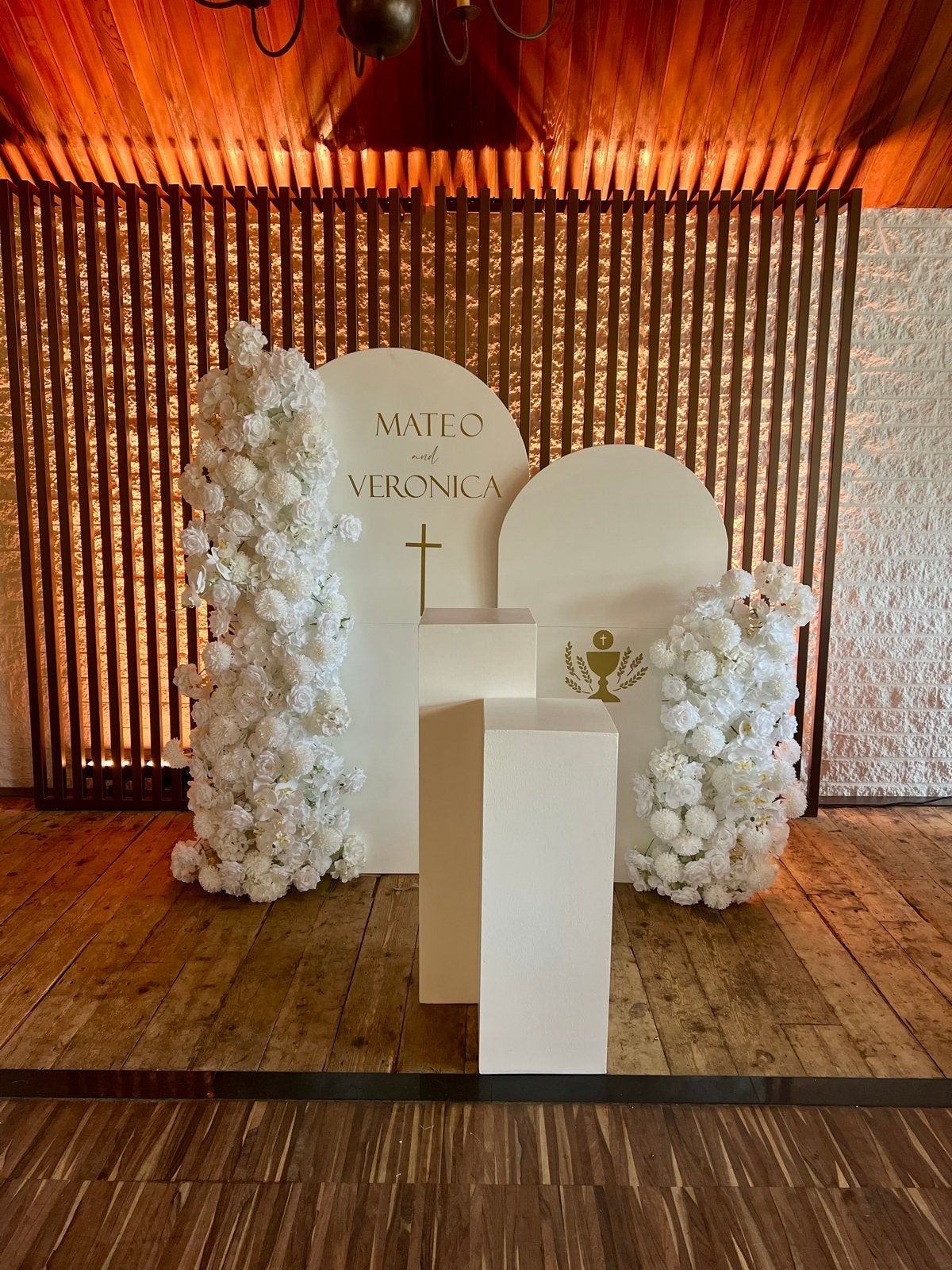 Decoratie set: Pilaren & Backdrops, Ophalen, Zo goed als nieuw, Versiering, Geboorte of Huwelijk