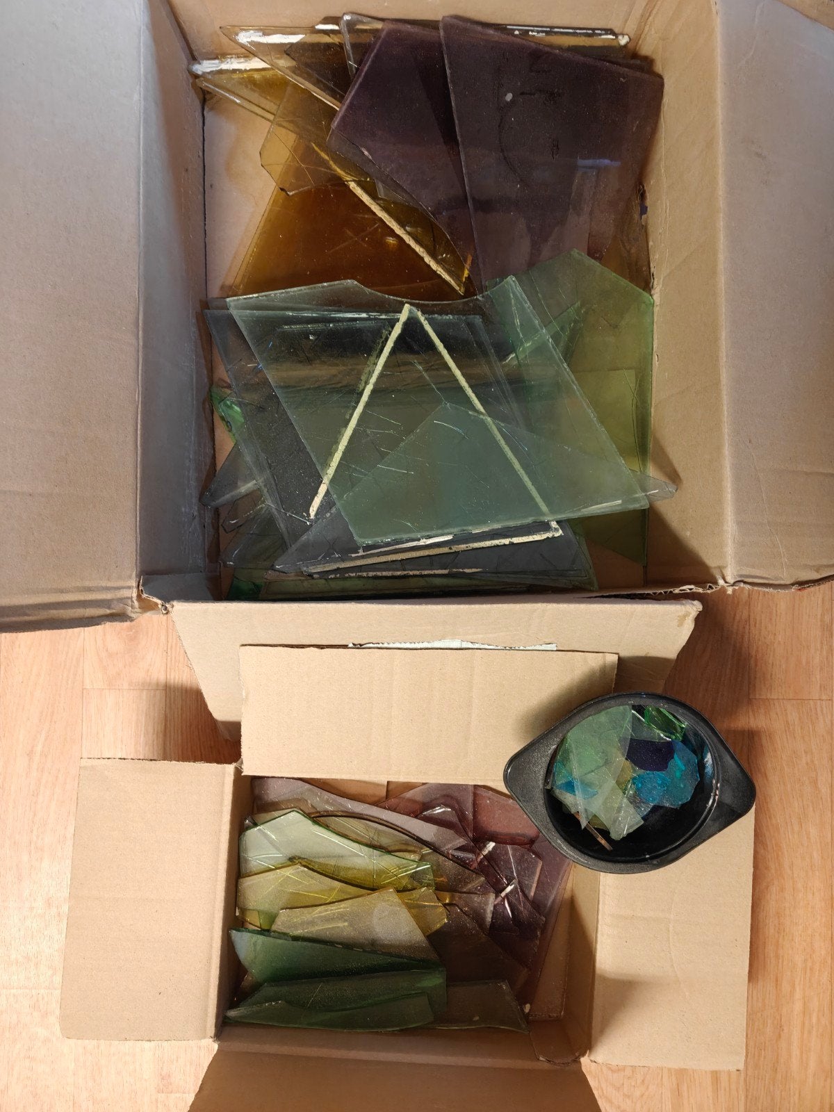 gekleurd glas ( glasfusing), Ophalen