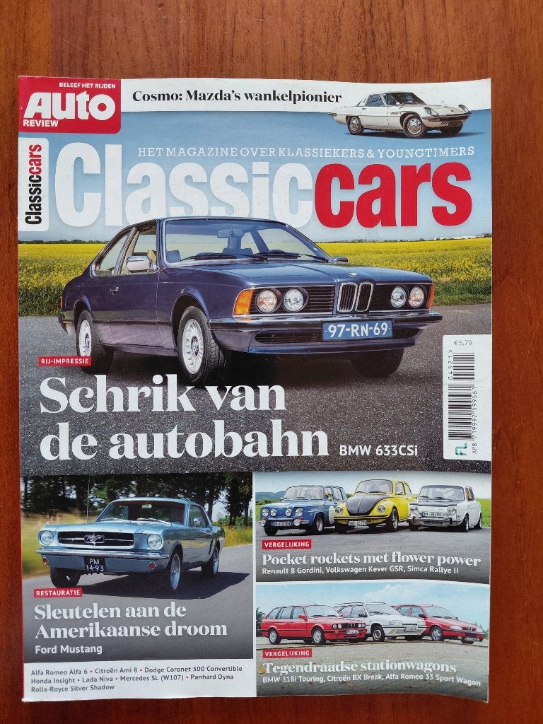 Classic Cars 45: BMW 633 CSi, Ford Mustang, Renault 8 Gord., Ophalen of Verzenden, Nieuw, Renault