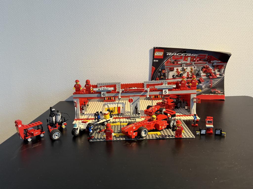 Lego 8144 Ferrari Pitstraat, Compleet, Gebruikt, Lego, Ophalen of Verzenden