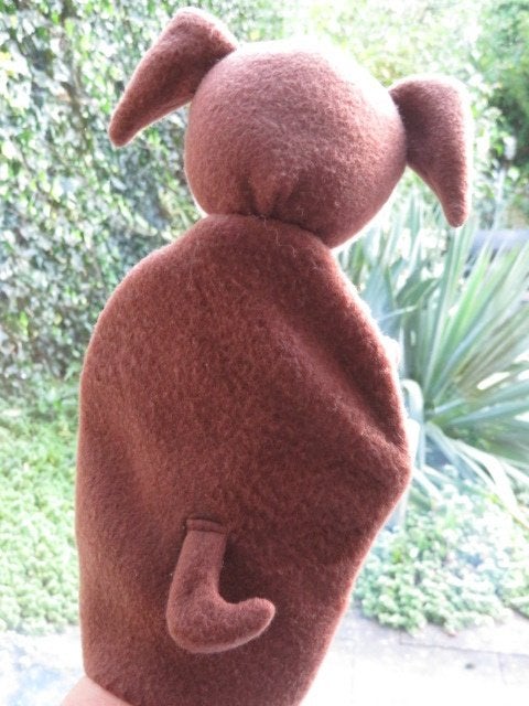 Poppenkastpop Handpop Hond van Hema meet ca 25 cm, Hema, Zo goed als nieuw, Middelgroot (20 tot 80 cm), Met label
