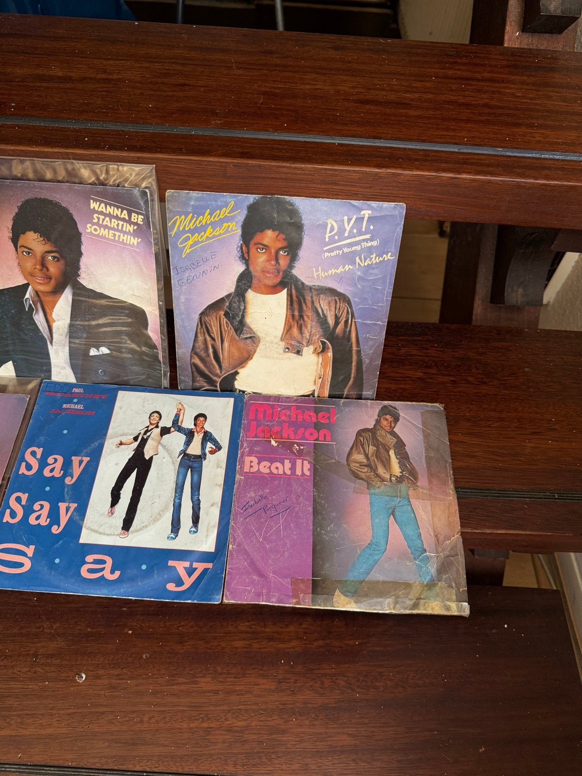 Michael Jackson Vinyl Singles Collectie (5 stuks), Gebruikt, 7 inch, Pop, EP