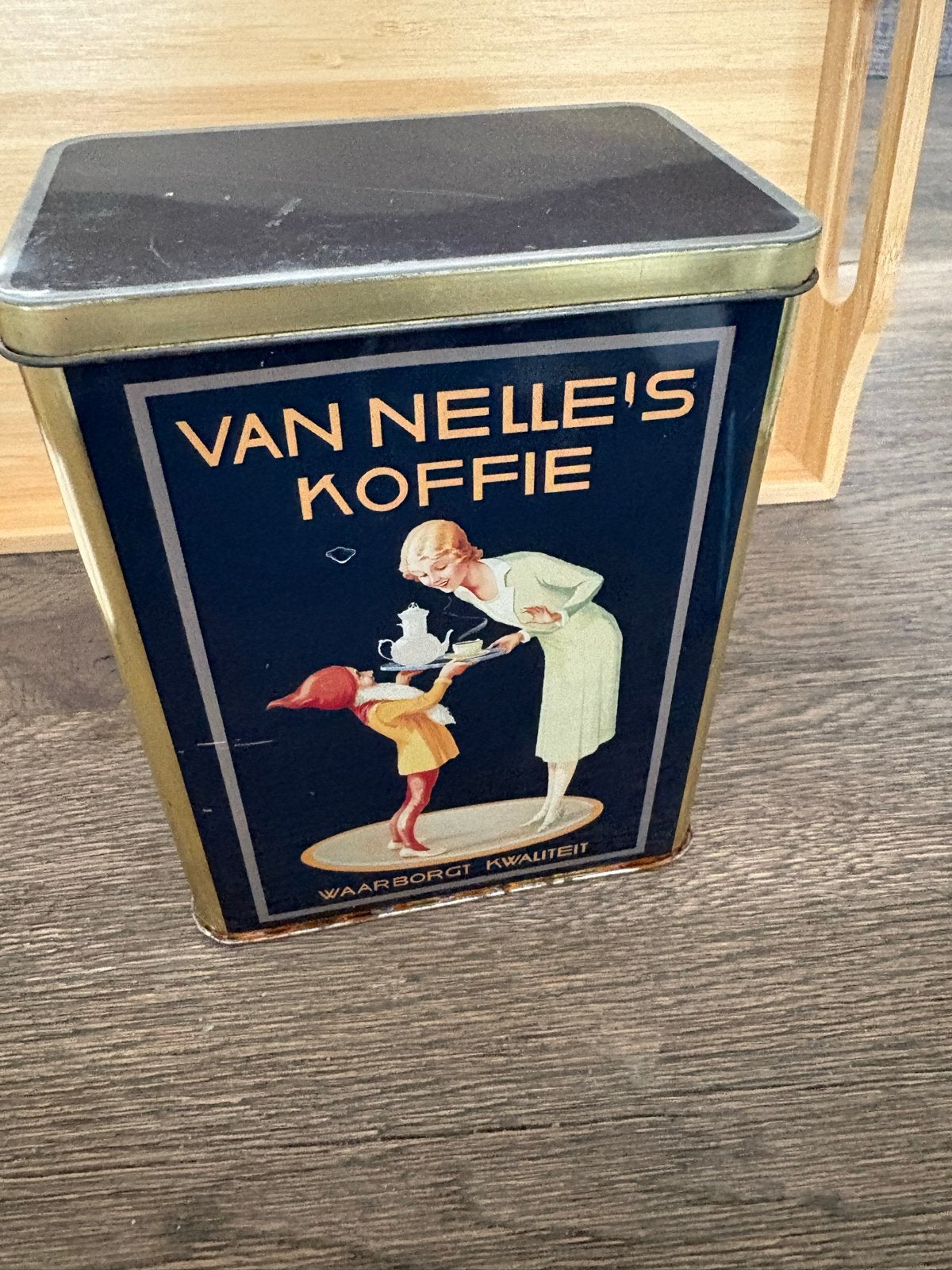 Vintage Van Nelle's Koffie blik - Waarborgt Kwaliteit, Verzenden