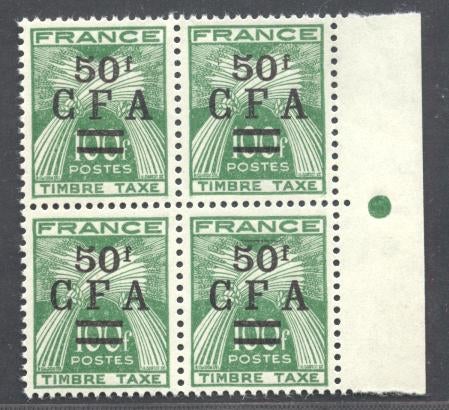 Reunion, 1953, port, 50 Fr op 100 Fr, postfris, Michel 44, Postzegels en Munten, Postzegels | Afrika, Ophalen of Verzenden, Overige landen