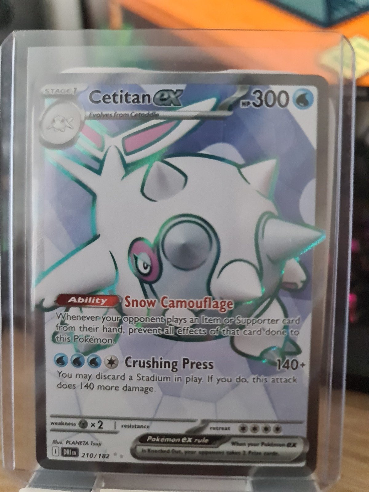 Cetitan EX 210/182 DRi - Pack Fresh NM Pokémon Kaart, Hobby en Vrije tijd, Verzamelkaartspellen | Pokémon, Zo goed als nieuw, Losse kaart