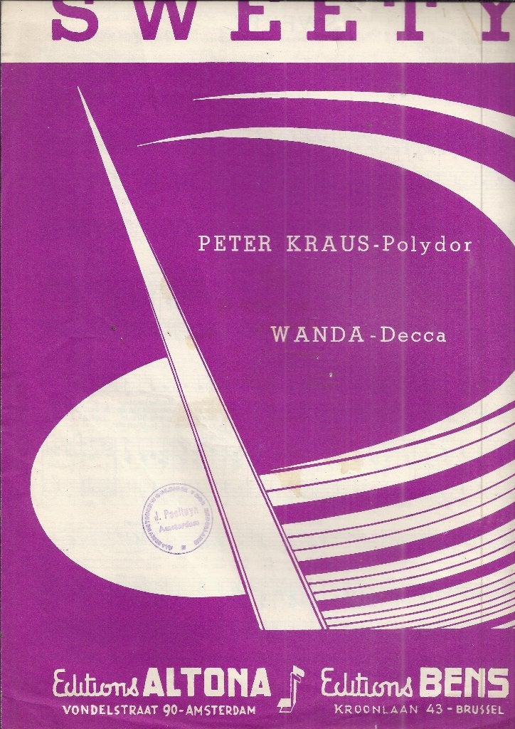 Mu165 bladmuziek sweety peter kraus  -, Ophalen of Verzenden, Gebruikt, Artiest of Componist, Klassiek