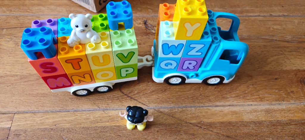 Duplo lettervrachtwagen 10915, Kinderen en Baby's, Speelgoed | Duplo en Lego, Ophalen, Gebruikt, Compleet, Duplo