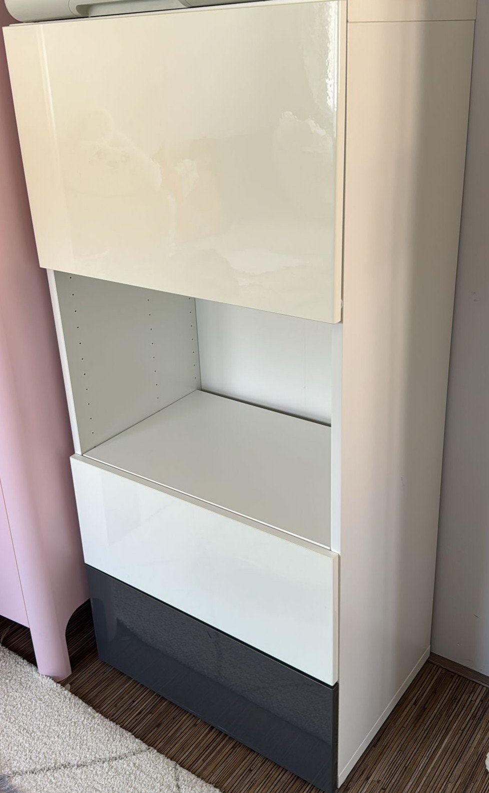Ikea moderne witte kast met lades en deuren, Ophalen, Gebruikt