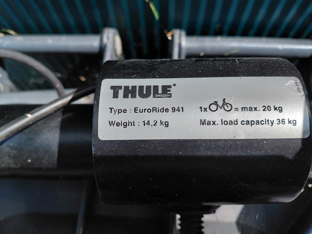 Thule fietsendrager EuroRide 941, Ophalen, 2 fietsen, Gebruikt, Trekhaakdrager