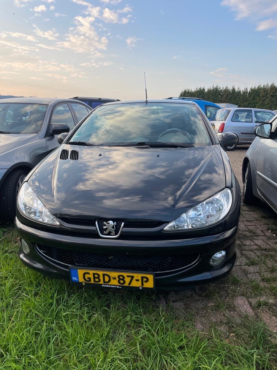 Peugeot 206 1.6 16V CC 2005 Zwart, Voorwielaandrijving, 4 cilinders, Cabriolet, 4 stoelen