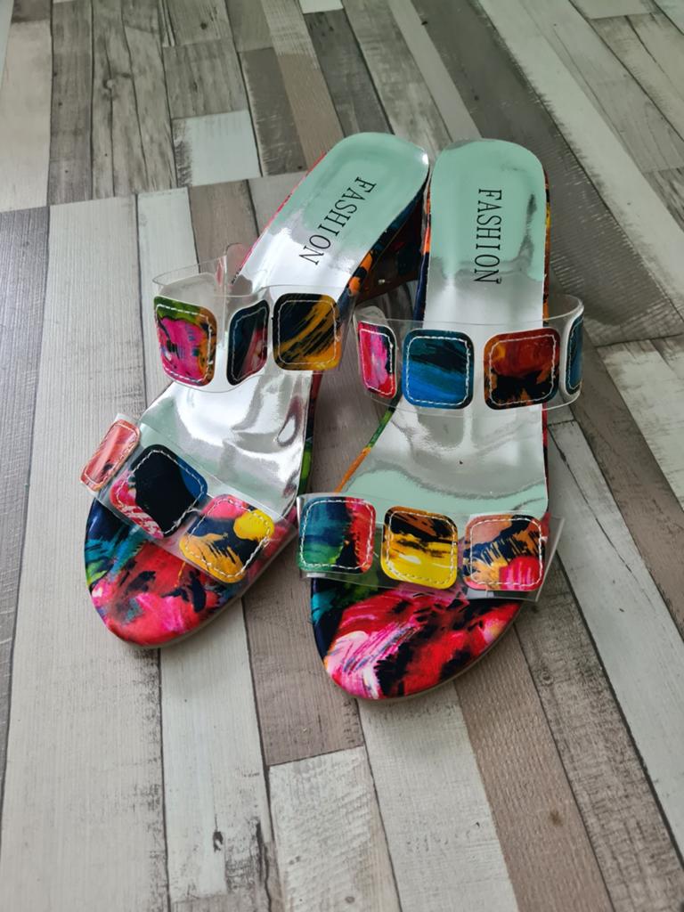 Mooie zomersandaal met blokhak, Overige kleuren, Nieuw, FASHION, Sandalen of Muiltjes