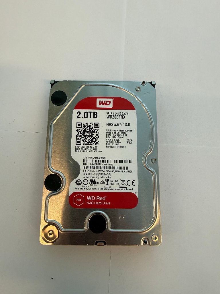 WD Red 2TB HDD SATA 3.5" | WD20EFRX *Binnenkort beschikbaar, Intern, 2TB, Gebruikt, Desktop