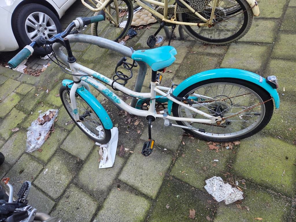 Kinderfiets Oceana 20 inch - Wit/Turquoise, Fietsen en Brommers, Fietsen | Kinderfietsjes, Gebruikt, 16 tot 20 inch, Ophalen of Verzenden