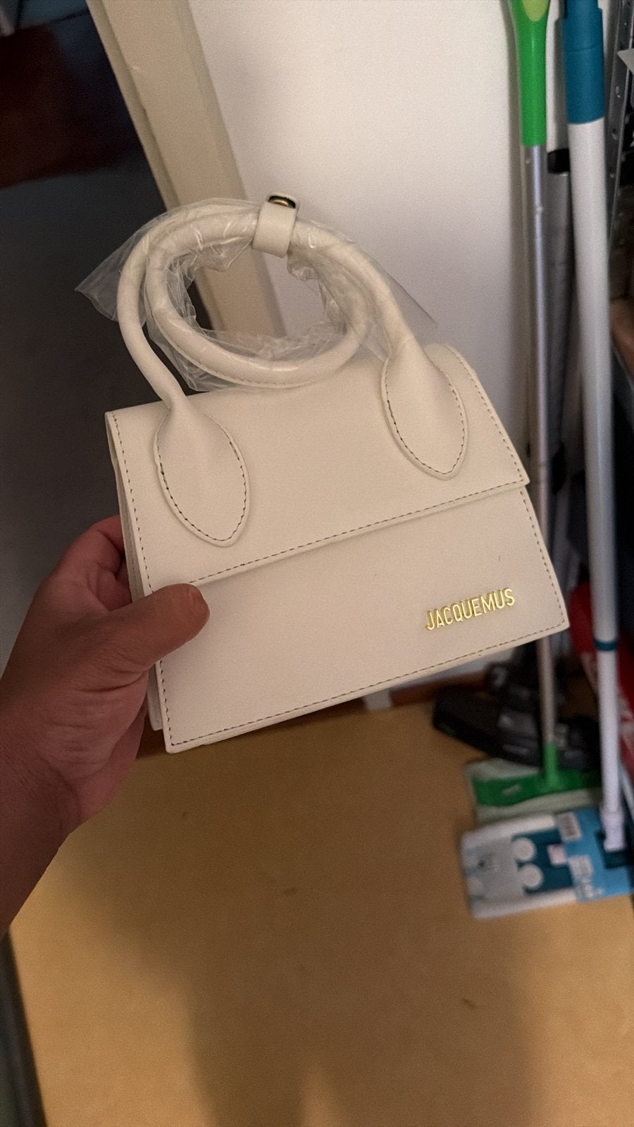 Jacquemus Le Chiquito tasje - Wit, Sieraden, Tassen en Uiterlijk, Tassen | Damestassen, Ophalen of Verzenden, Nieuw, Wit, Handtas