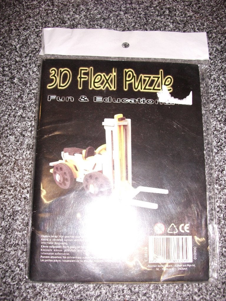 3D Flexi Puzzle Heftruck (van foam) Fun & Educational, Ophalen of Verzenden, Meer dan 50 stukjes, Zo goed als nieuw, 6 jaar of ouder