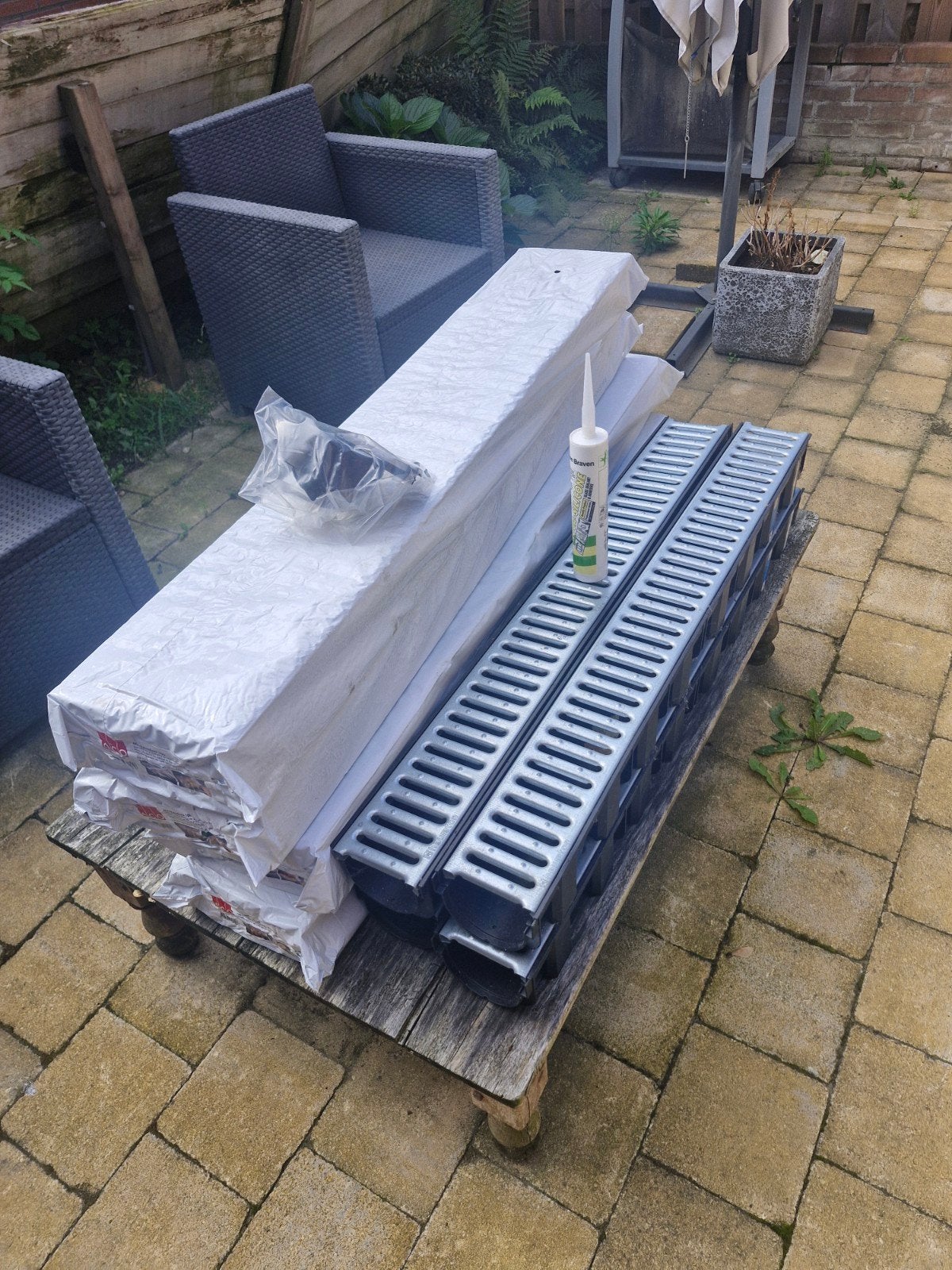 Afwatering goot., Ophalen, Nieuw