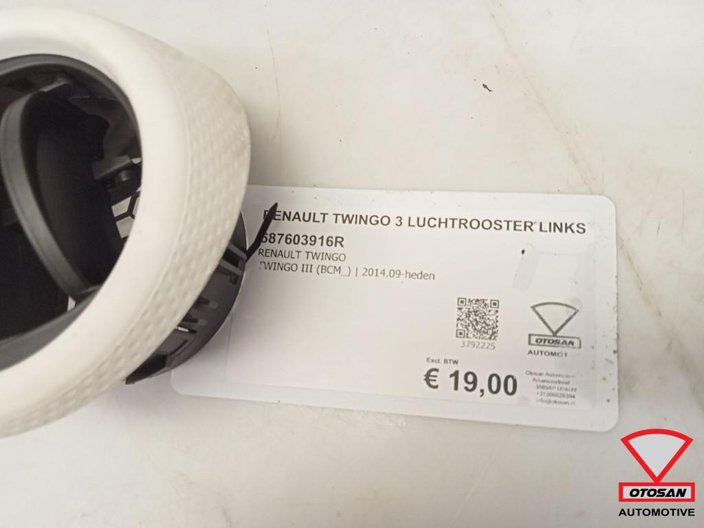 Renault Twingo 3 2014+ Luchtrooster Links Dashboard 68760391, Renault Group, Gebruikt, Contact.group@renault.com, Renault