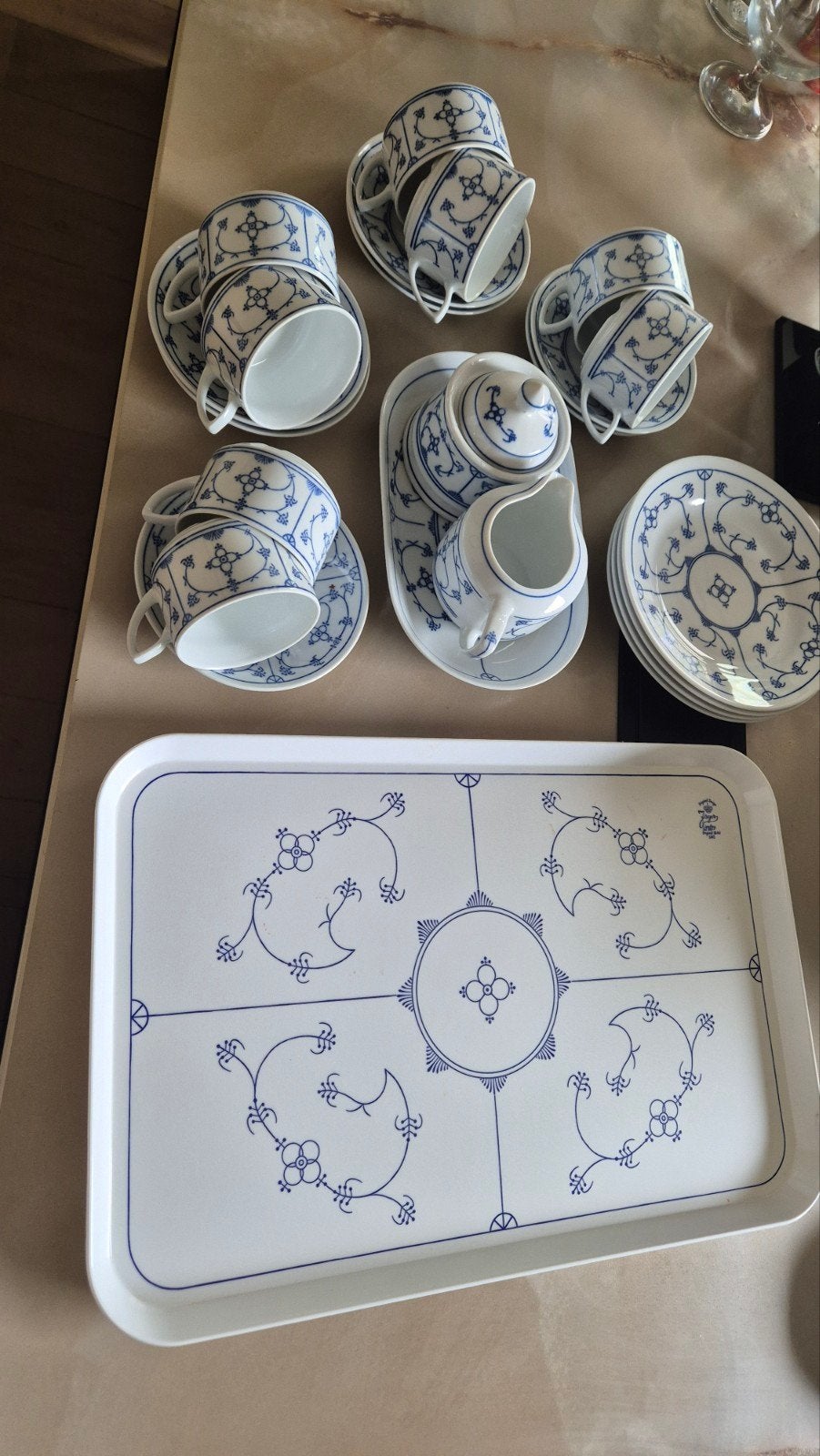 KAHLA Original Blau Saks servies set - 6 personen, Ophalen of Verzenden