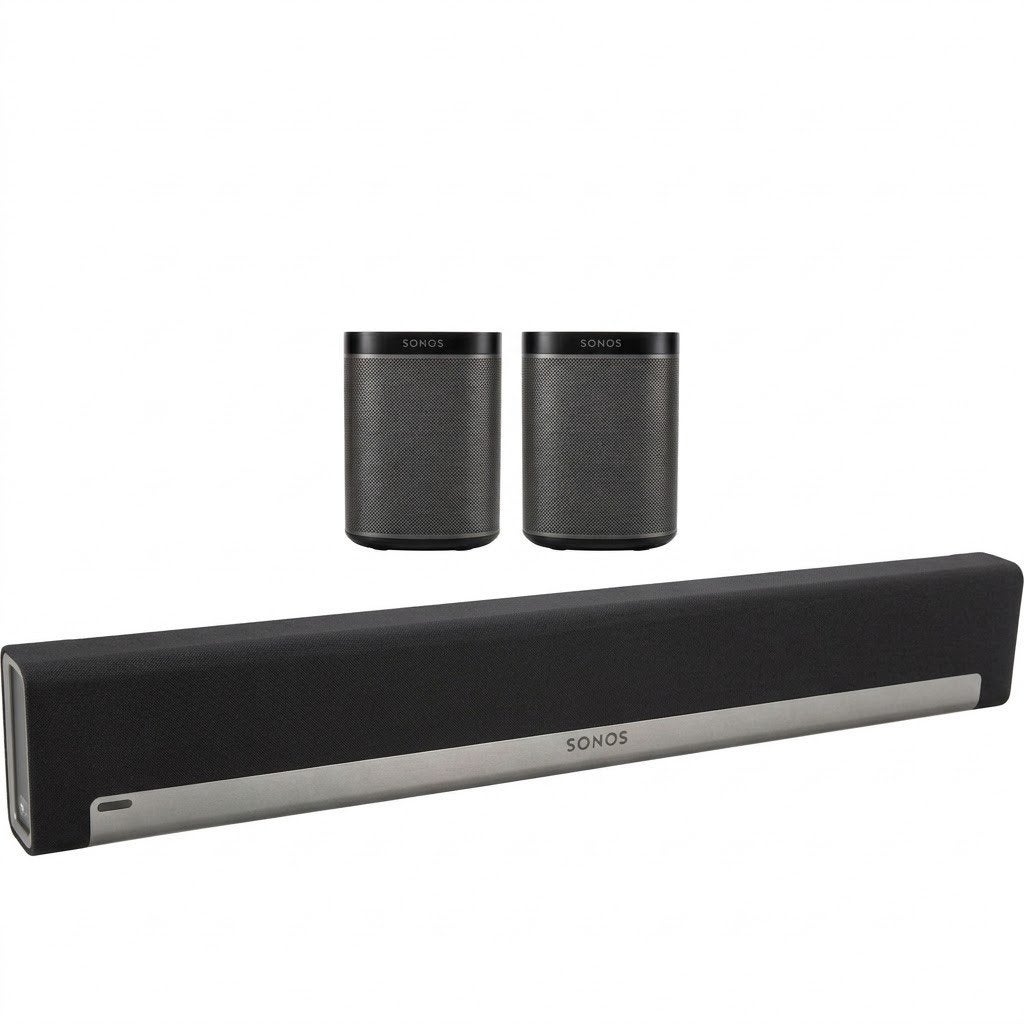 Sonos Playbar soundbar + muurbeugel + 2x play 1, Audio, Tv en Foto, Ophalen, Zo goed als nieuw