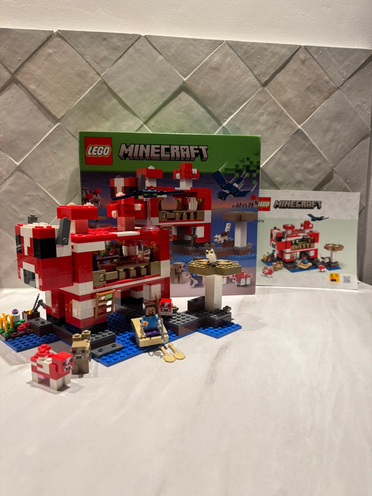 Lego minecraft paddenstoelen huis, Kinderen en Baby's, Ophalen, Zo goed als nieuw