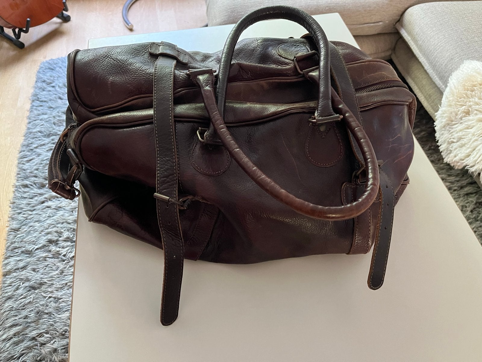 Vanguard Leren Reistas, Ophalen, 40 tot 60 cm, Gebruikt, 20 tot 30 cm
