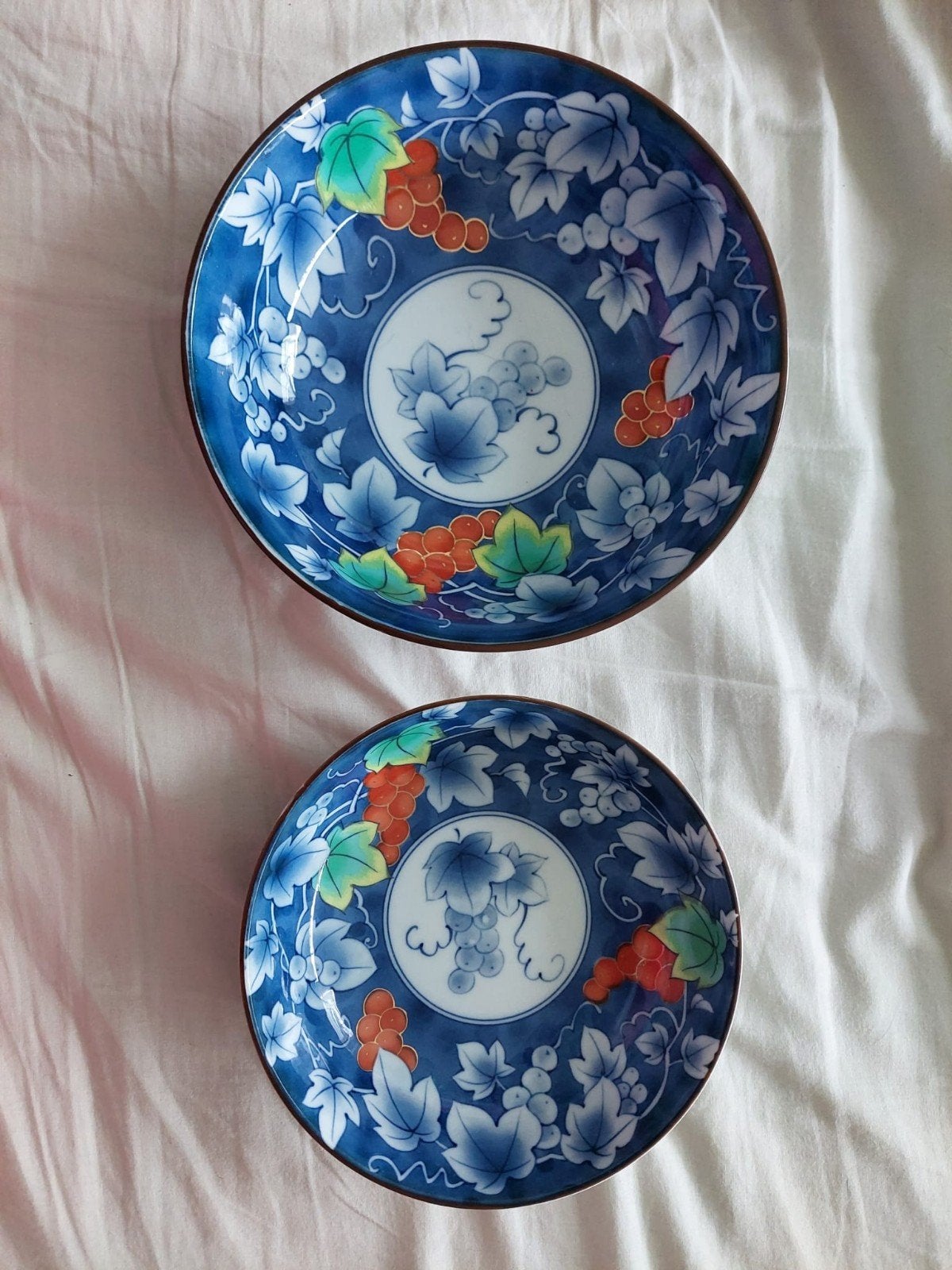 Twee handbeschilderde antieke chinese borden, Ophalen of Verzenden