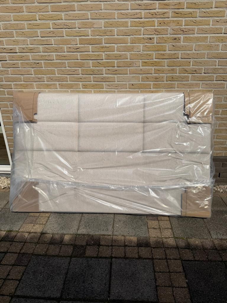 Hoofdbord Boxspring beige 180x110 cm Nieuw, Ophalen, Beige, 180 cm, Stof
