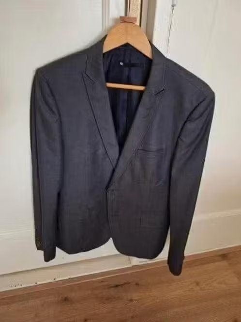 Colbert WE Slim Fit maat L, Kleding | Heren, Kostuums en Colberts, Maat 52/54 (L), Ophalen of Verzenden, Zo goed als nieuw, Grijs
