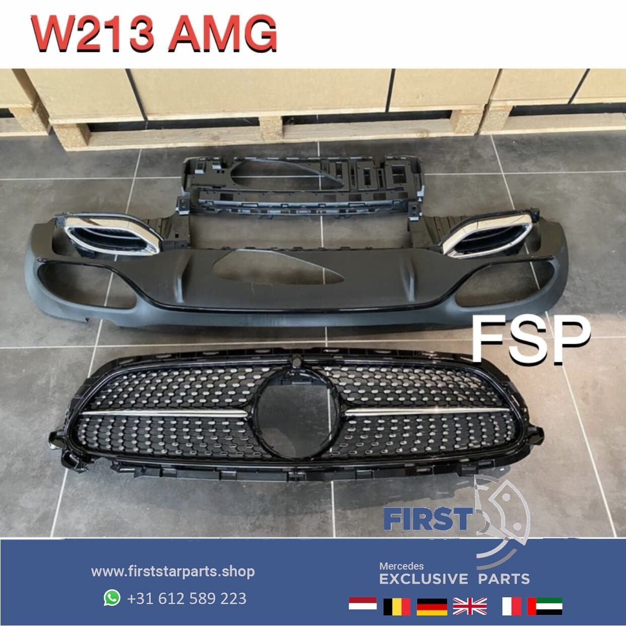 W213 E43 DIAMOND GRIL * AMG DIFFUSER origineel Mercedes E Kl, Gebruikt, -, Ophalen of Verzenden, -