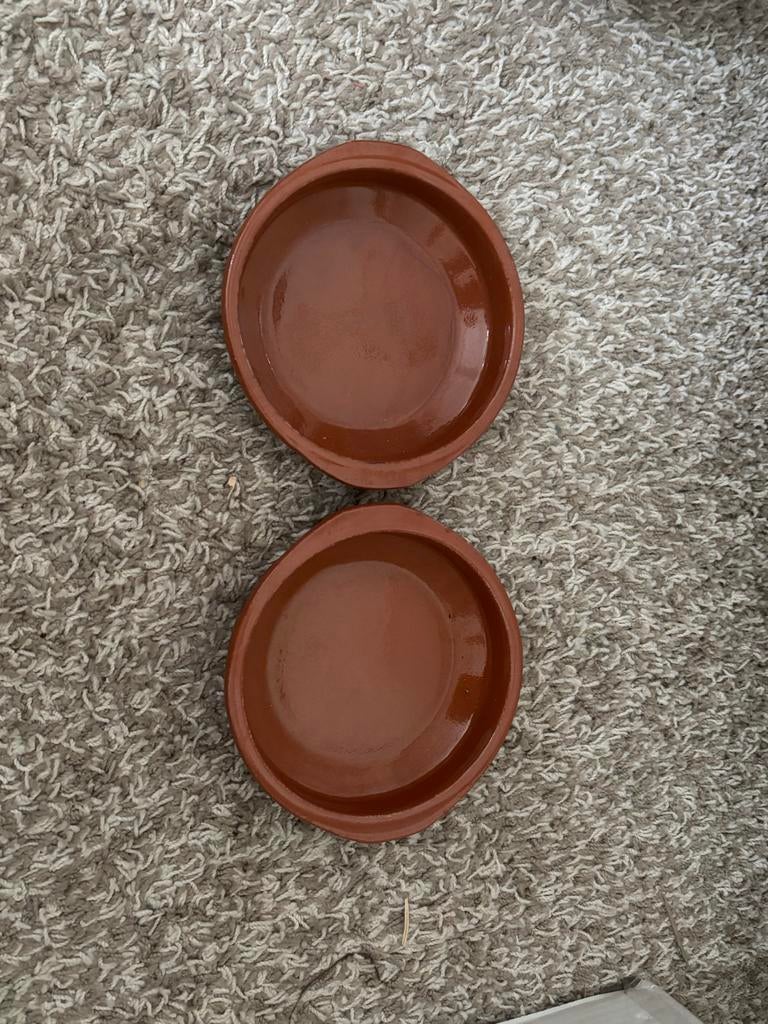 Schalen terracotta set van 2, Ophalen, Zo goed als nieuw, Handen en Nagels