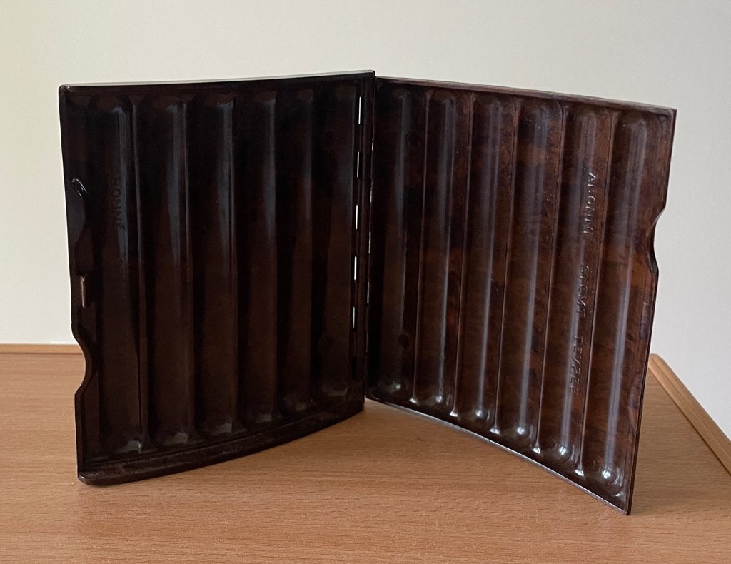 Vintage bruin gevlamde Abonné sigarenkoker van bakelite, Verzenden