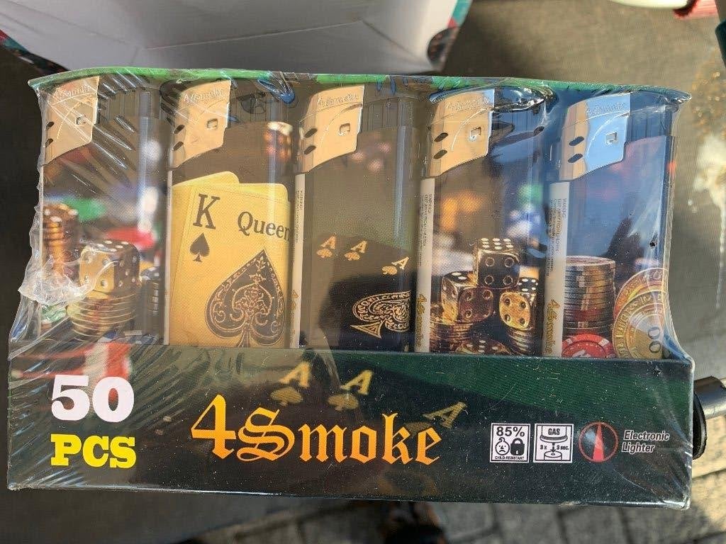 50X Aansteker Poker Print klik navulbaar, Verzamelen, Rookartikelen, Aanstekers en Luciferdoosjes, Ophalen, Nieuw, Aansteker