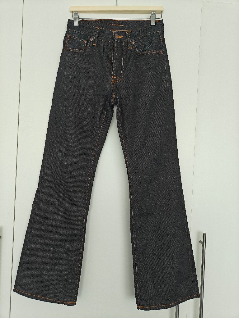 Nudie jeans 28/32 flare Glenn, Nudie Jeans, Blauw, W32 (confectie 46) of kleiner, Ophalen of Verzenden