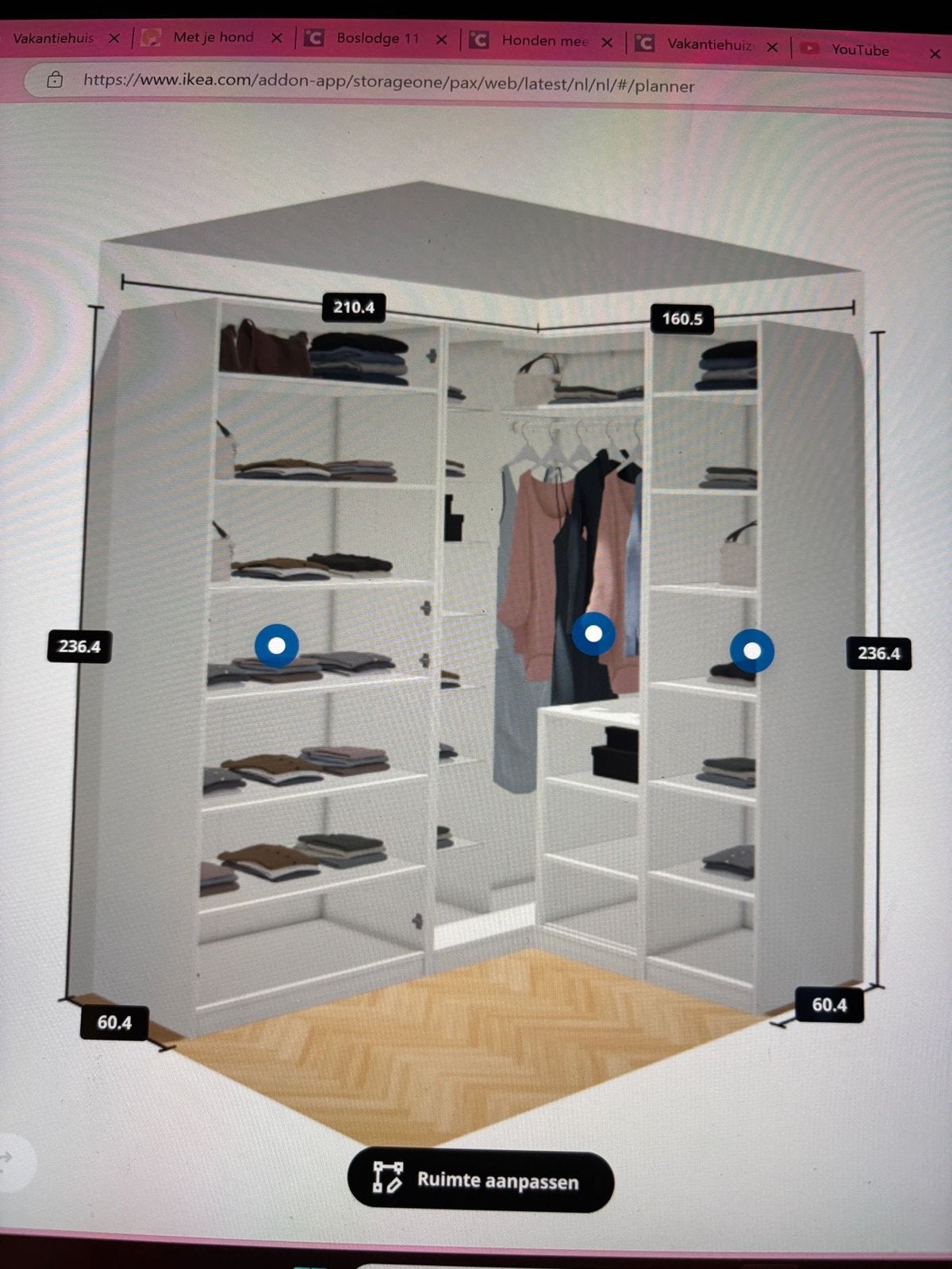 Zo goed als nieuwe IKEA Pax hoekkast - wit, Huis en Inrichting, Ophalen, 200 cm of meer, Zo goed als nieuw, Met deur(en)