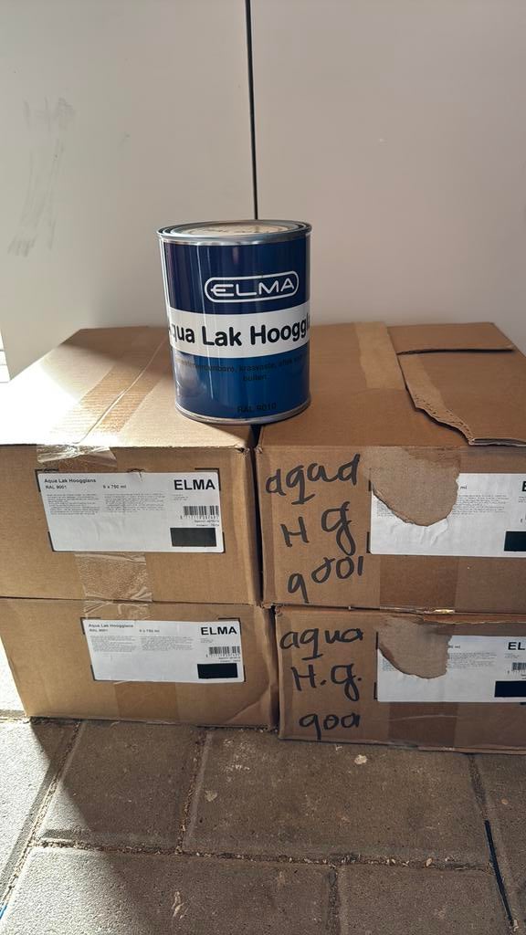 Elma zijdeglans en hoogglans aqua lakken., Overige kleuren, Nieuw, Ophalen of Verzenden, Lak