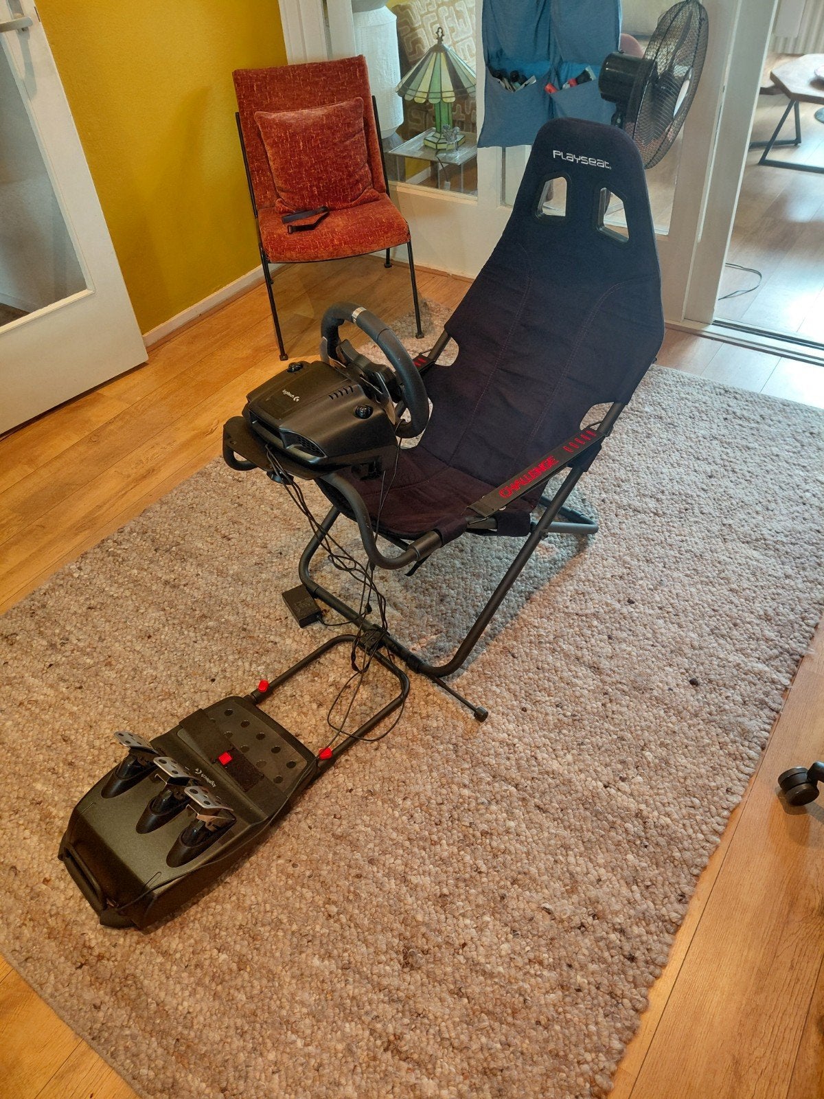 Logitech G920 racestuur met Playseat Challenge, Ophalen, Racestoel, Gebruikt, Force feedback
