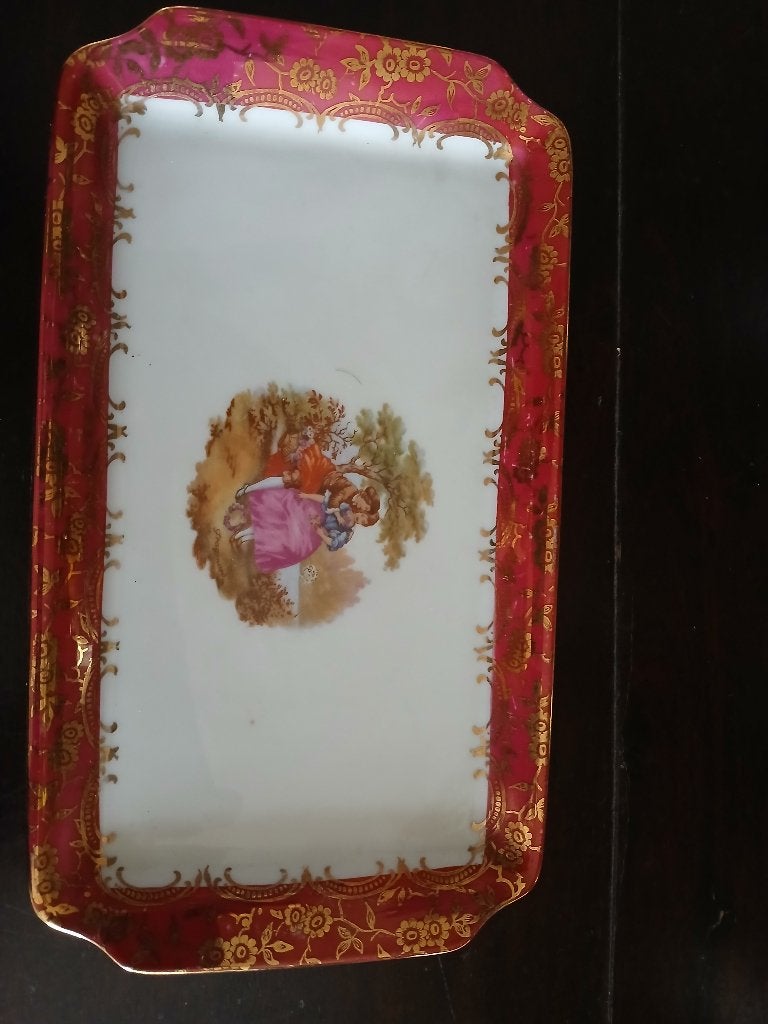 Limoges porseleinen schaaltje, 22x12,5cm, Ophalen of Verzenden, Zo goed als nieuw, Porselein, Bord of Schaal