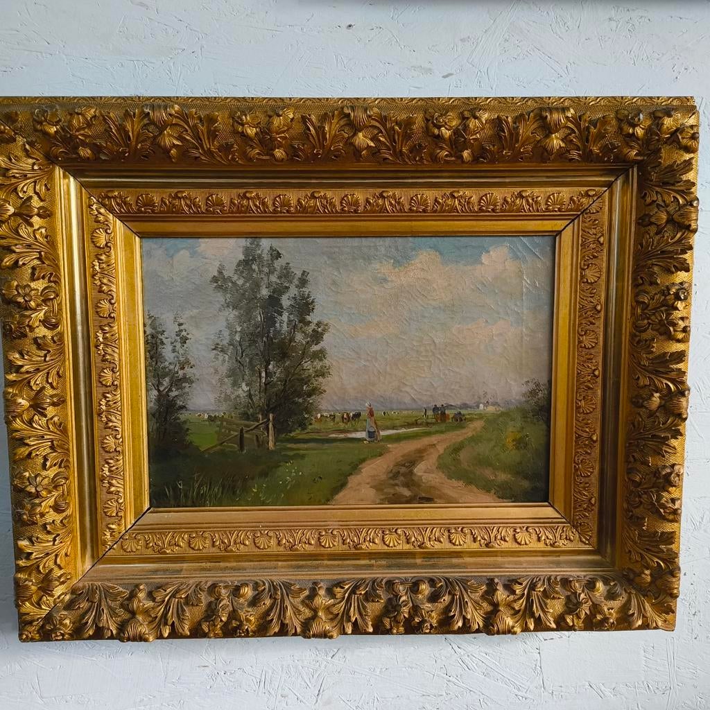 19e eeuws landschapschilderij Johan Adolph Rust?, Ophalen of Verzenden