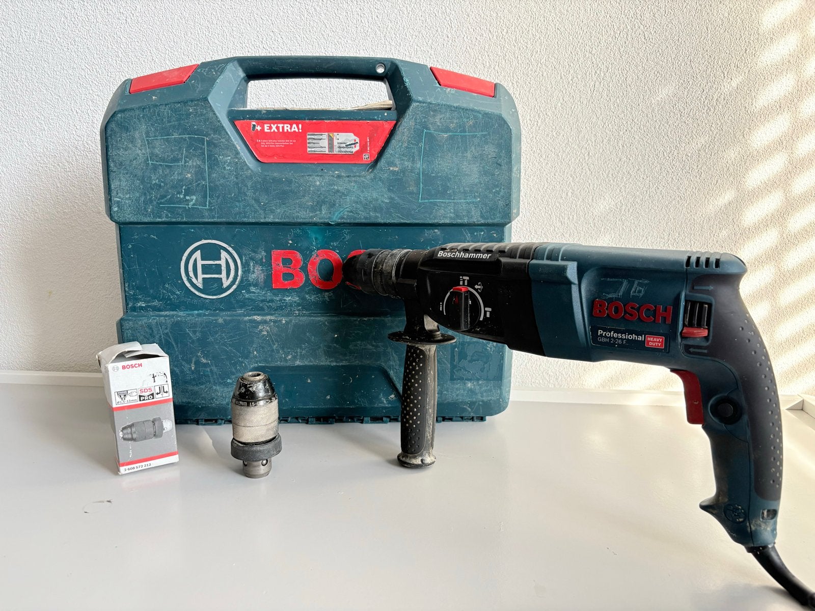 Bosch Professional GBH 2-26 F Boorhamer + Koffer & Wisselkop, Boor- en/of Breekhamer, Ophalen of Verzenden, Klopboormechanisme