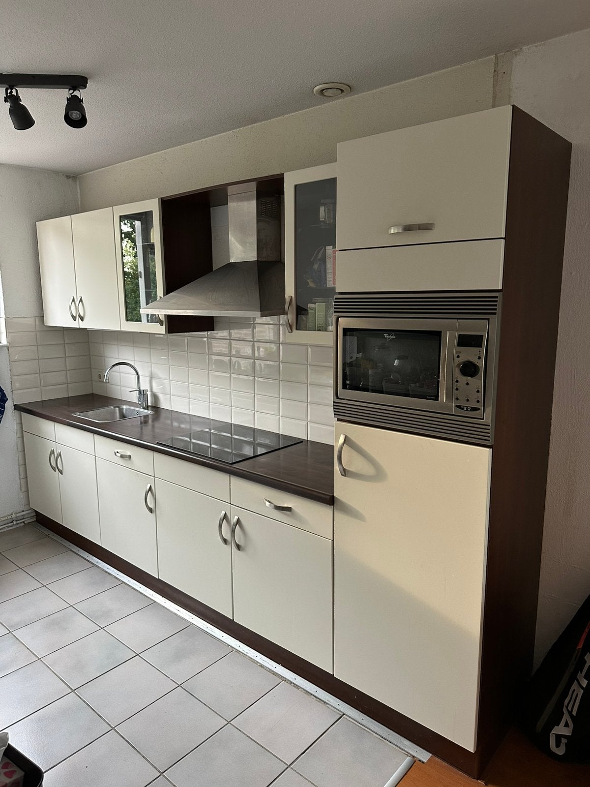 Volledig werkende en complete keuken, Huis en Inrichting, Keuken | Complete keukens, Ophalen, Gebruikt, Kunststof, Enkelwandige keuken
