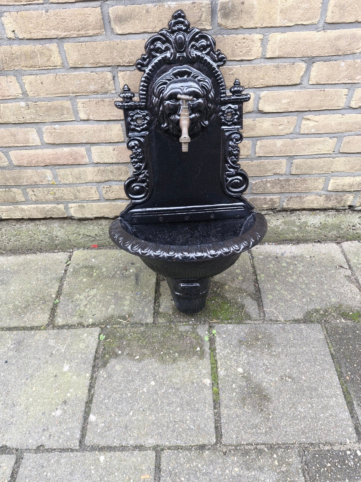 Zware Gietijzeren Waterkraan met Leeuwenkop en Opvangbak, Ophalen of Verzenden, Gebruikt, Overige typen