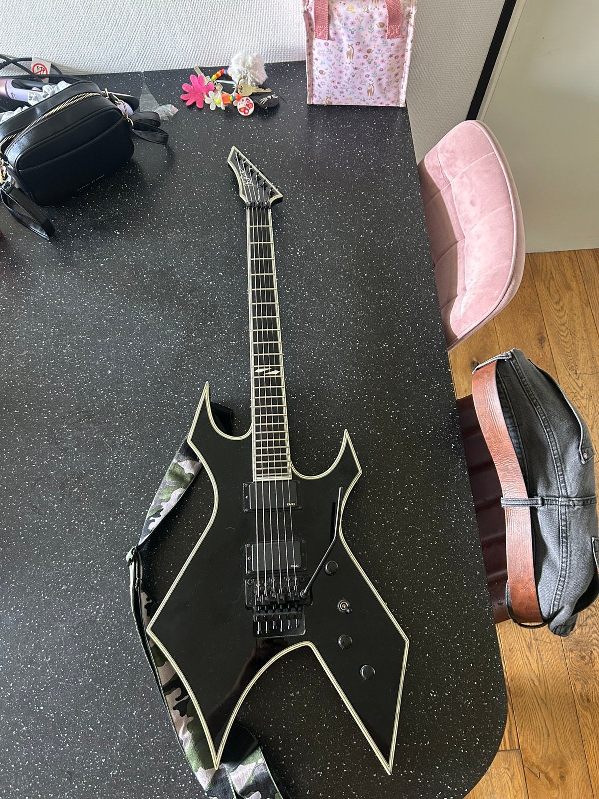 BC Rich NJ Deluxe Warlock 2008 (zeldzaam), Ophalen, Gebruikt, Solid body, Overige merken
