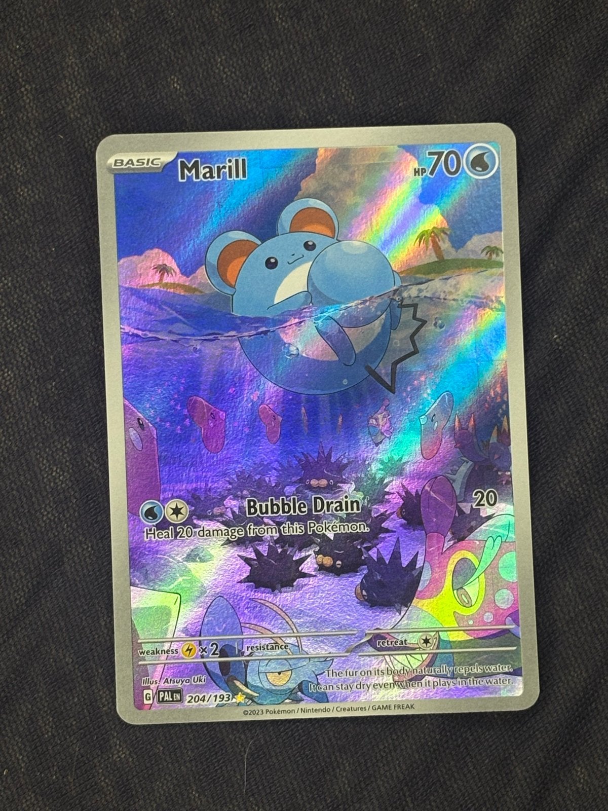 Pokémon Kaart Marill 204/193 (Foil) - Scarlet & Violet, Ophalen, Zo goed als nieuw, Losse kaart, Foil
