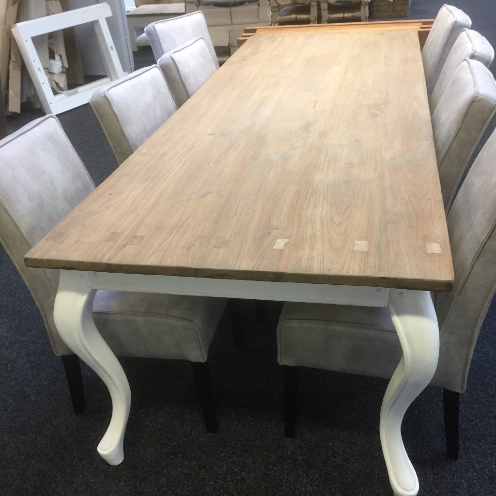 eettafel Queen Ann Teak blad white-wash160 cm Laagste prijs, Teakhout, 75 cm of meer, Nieuw, Ophalen of Verzenden