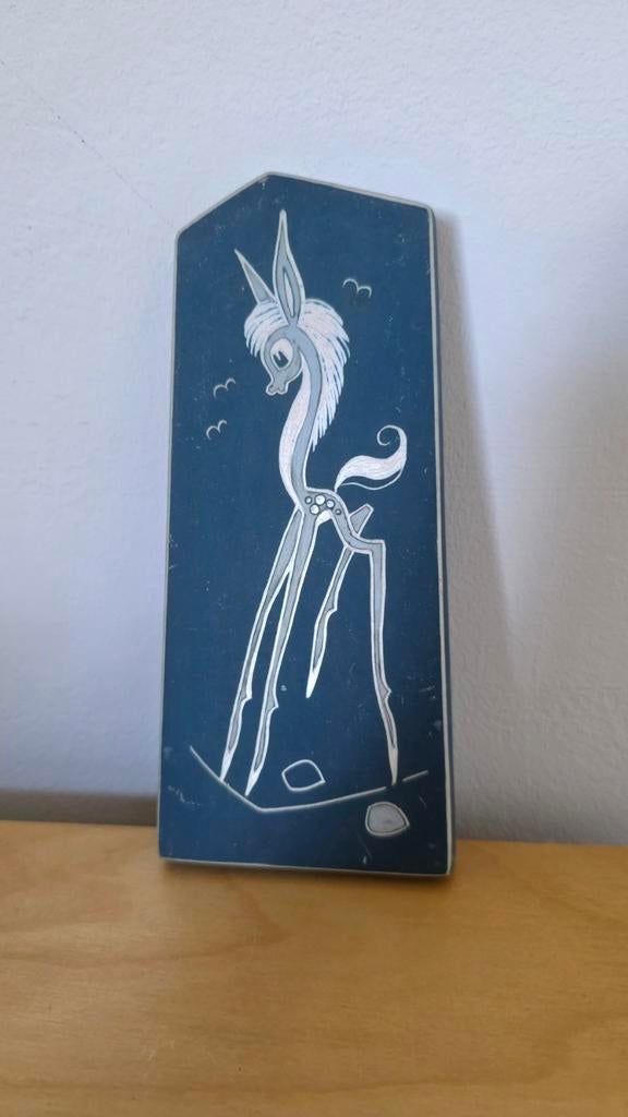 Vintage Ancora Azura wandplaatje Bambi jaren '60, Antiek en Kunst, Ophalen of Verzenden
