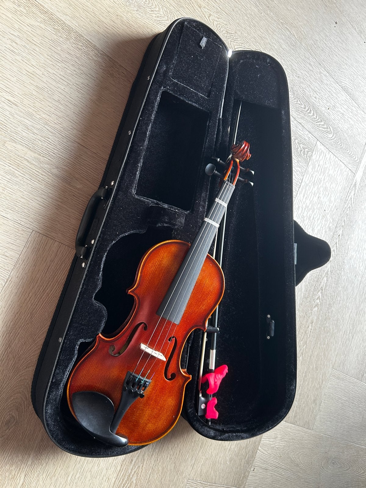 Viool 1/2 met koffer en schoudersteun, Muziek en Instrumenten, Strijkinstrumenten | Violen en Altviolen, 1/2-viool, Viool, Ophalen of Verzenden